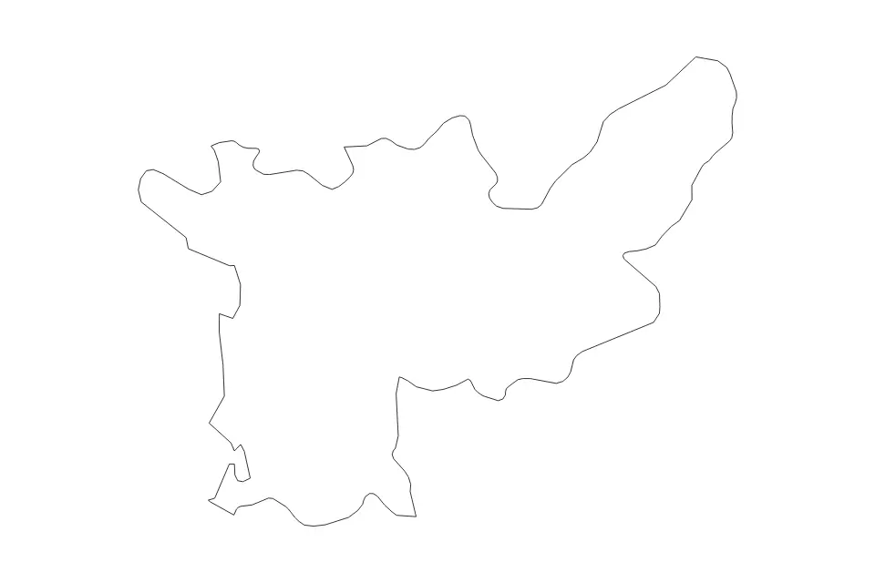 Carte de Lezhë, Albania de type contour pour Europe, montrant contour avec des limites nettes.