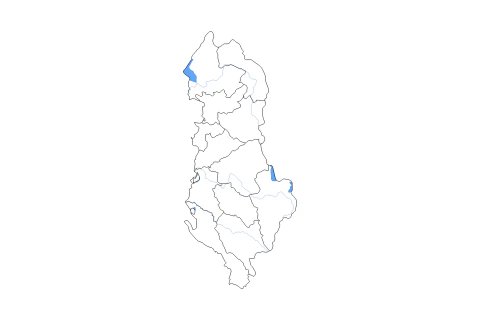 Vista previa del mapa de contorno de Albania