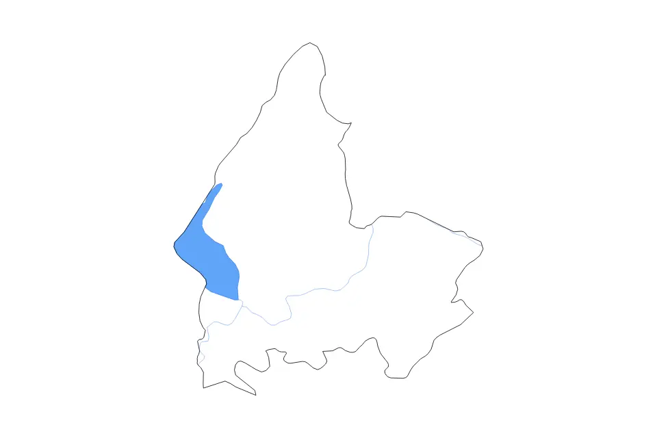 Mapa de Shkodër, Albania de tipo contorno, lagos y ríos para Europa, con contorno, lagos y ríos con elementos de agua como Lake Scutari.
