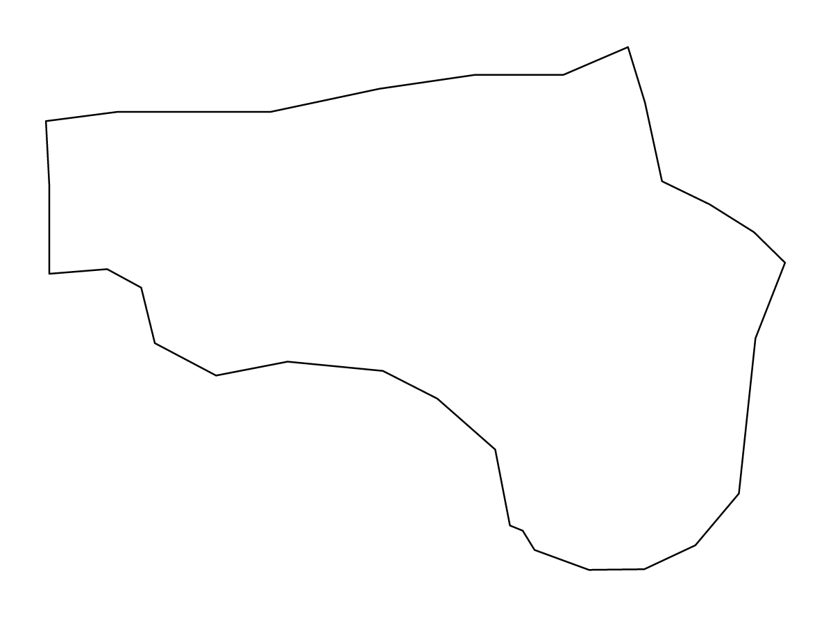 Outline map of Encamp, Andorra.