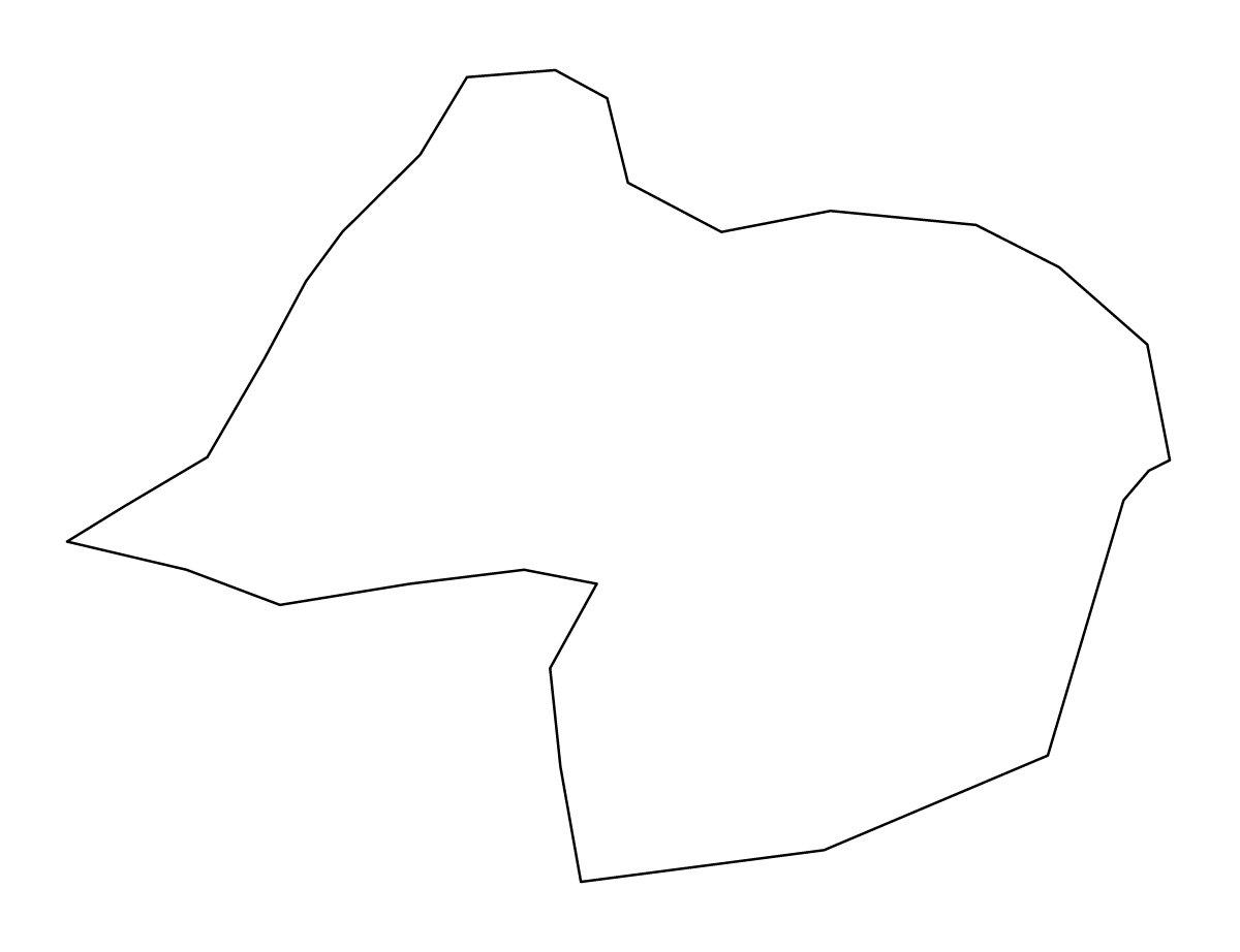 Outline map of Escaldes-Engordany, Andorra.