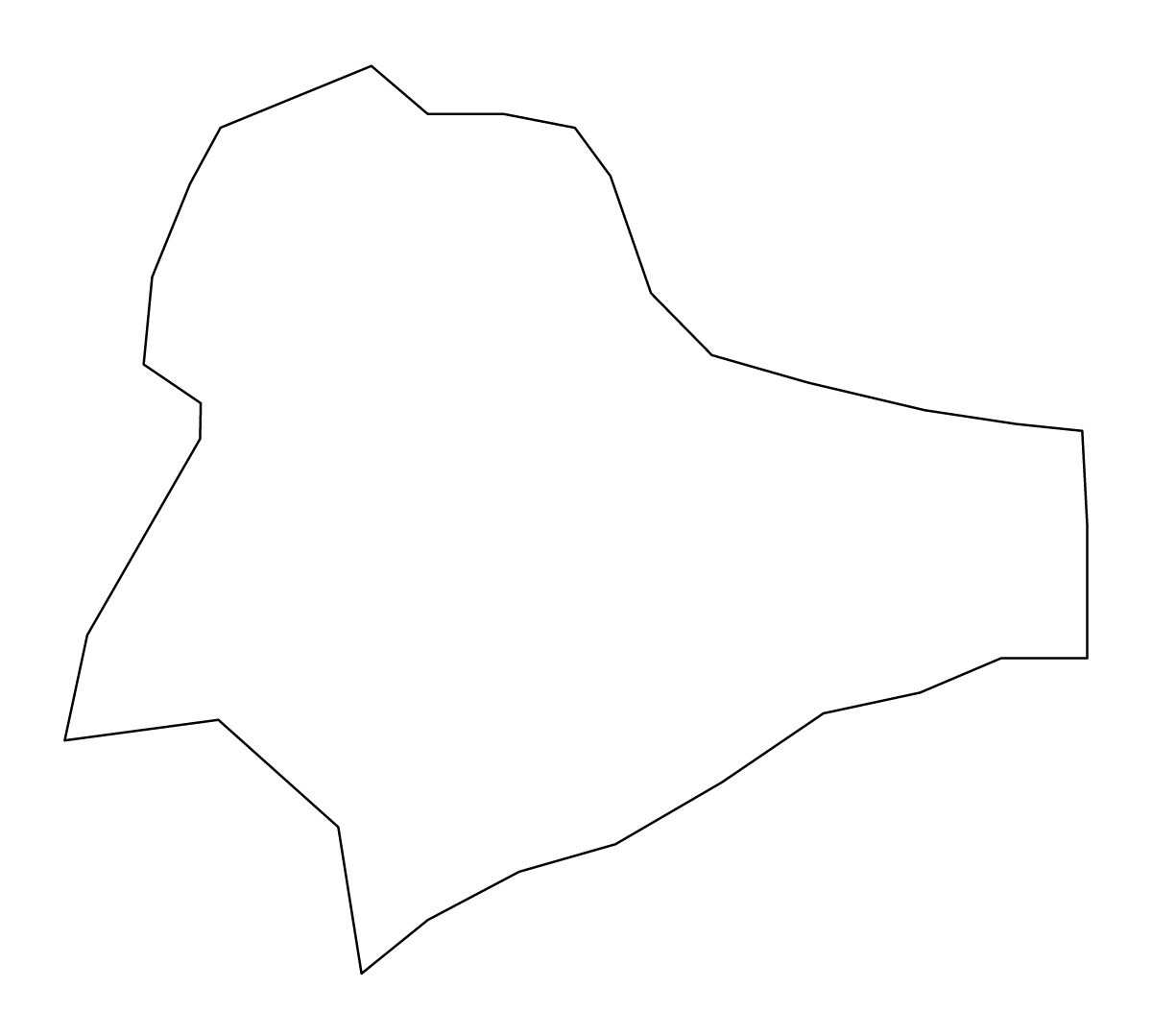 Mapa de contorno de La Massana, Andorra.