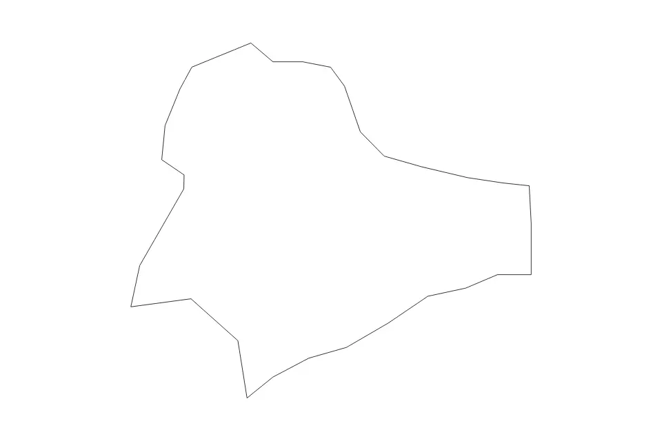 Outline map of La Massana Administrative Area, Andorra with subdivision borders.
