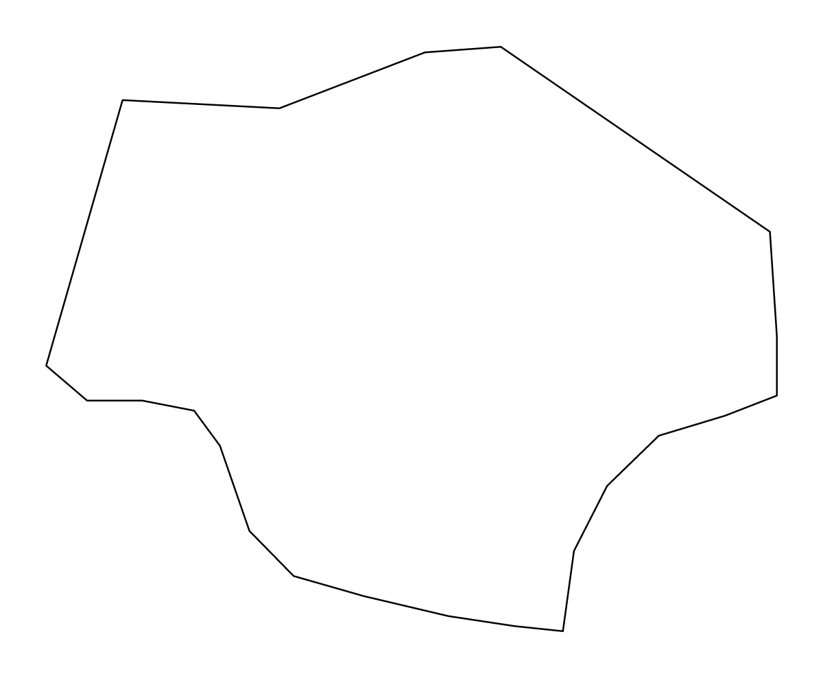 Mapa de contorno de Ordino, Andorra.