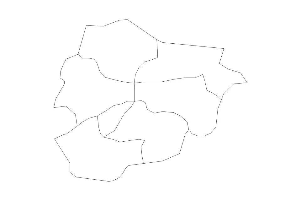 Vista previa del mapa de contorno de Andorra