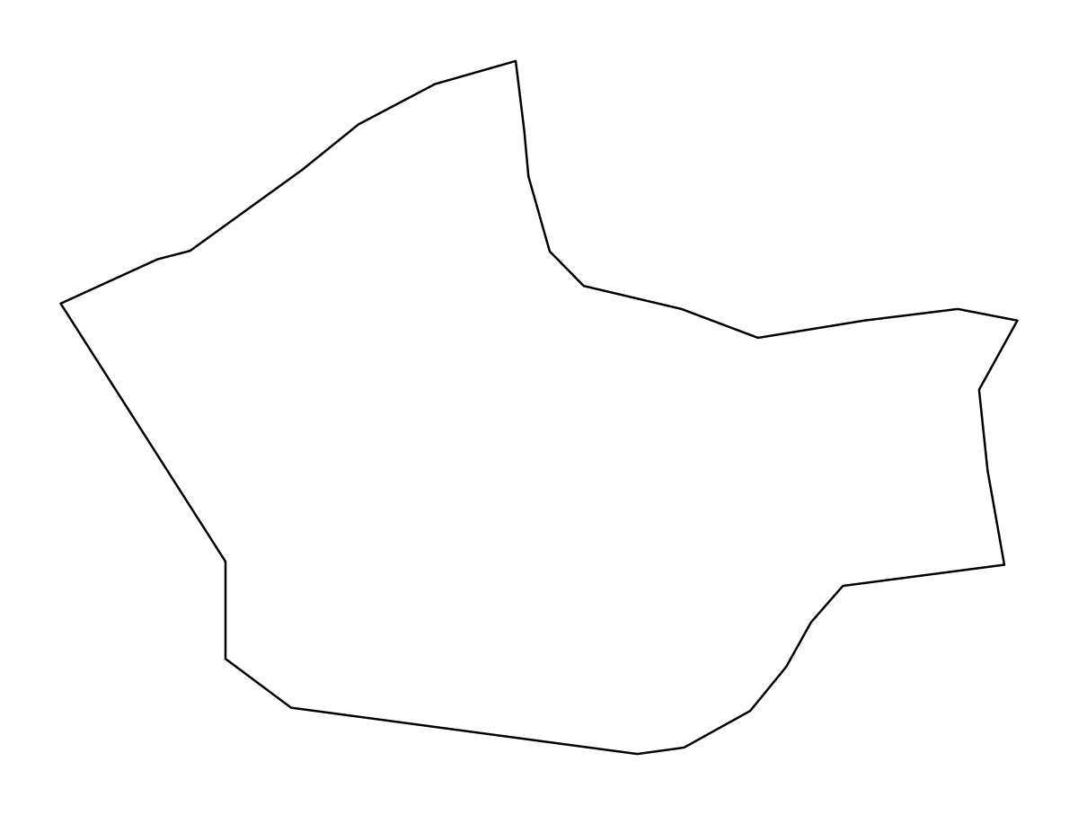Mapa de contorno de Sant Julià de Lòria, Andorra.