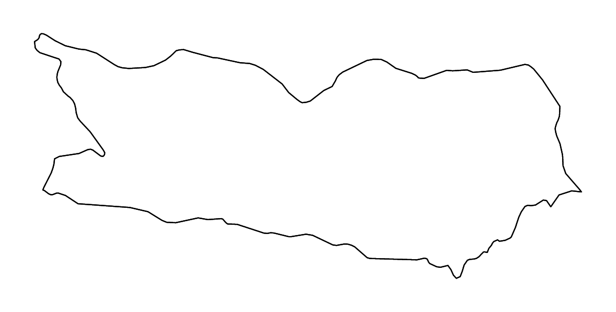 Mapa de contorno de Carinthia, Austria con ríos.