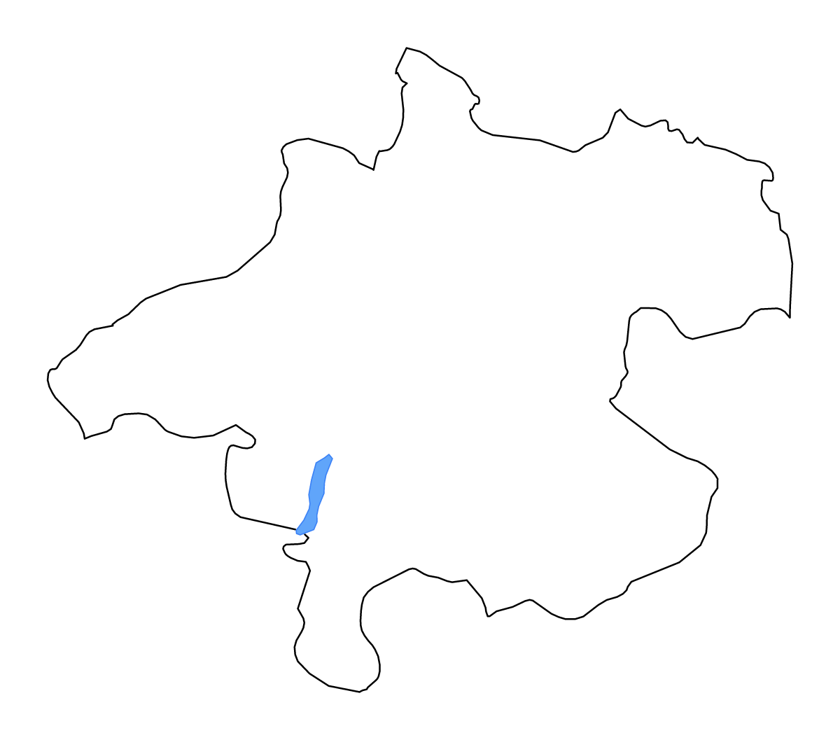 Mapa de contorno de Upper Austria, Austria con lagos y ríos.