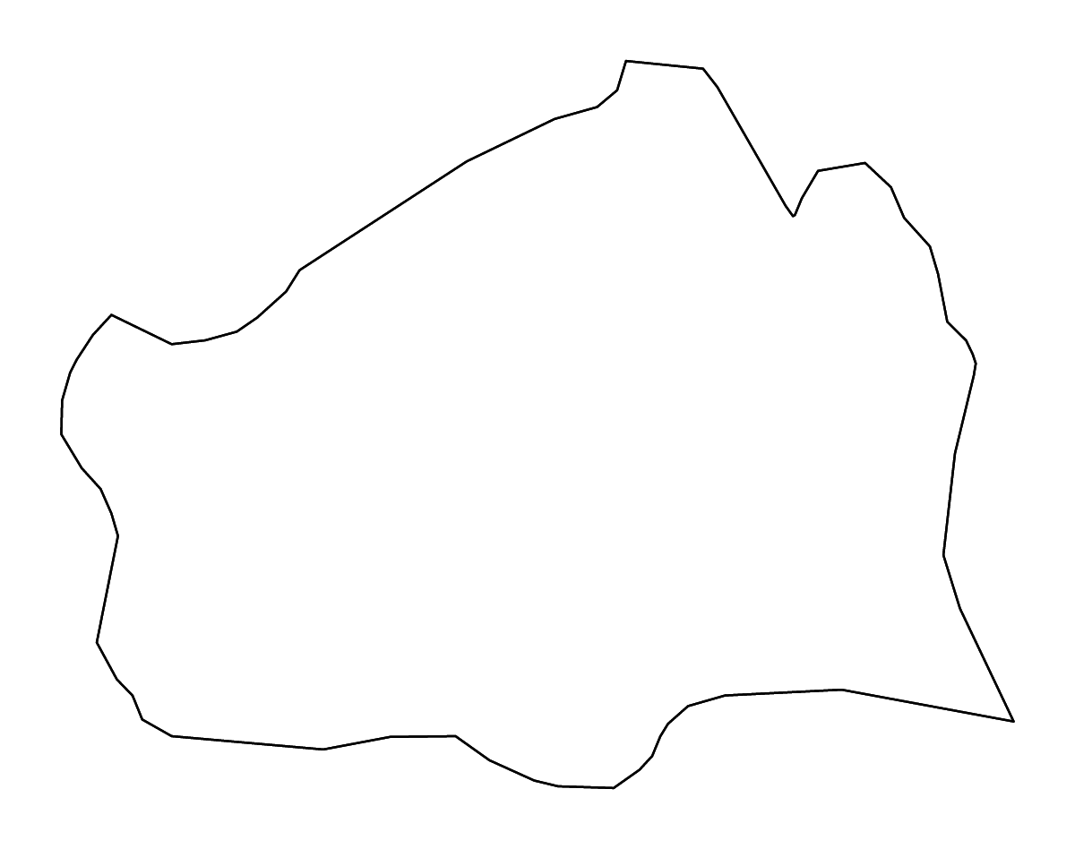 Mapa de contorno de Vienna, Austria con ríos.