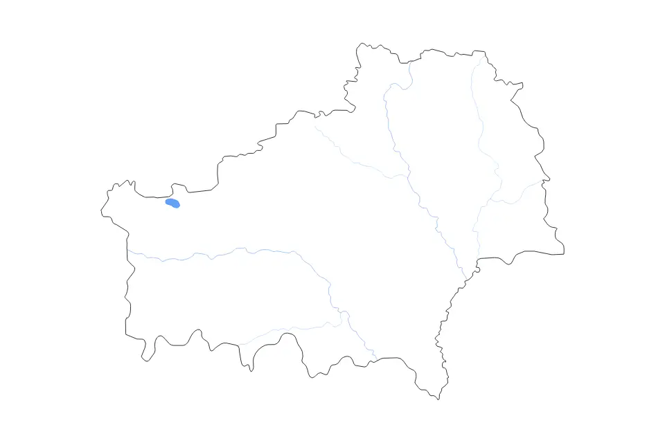 Carte de Gomel, Belarus de type contour, lacs et rivières pour Europe, montrant contour, lacs et rivières avec des éléments hydrographiques comme Vozyera Chyrvonoye.