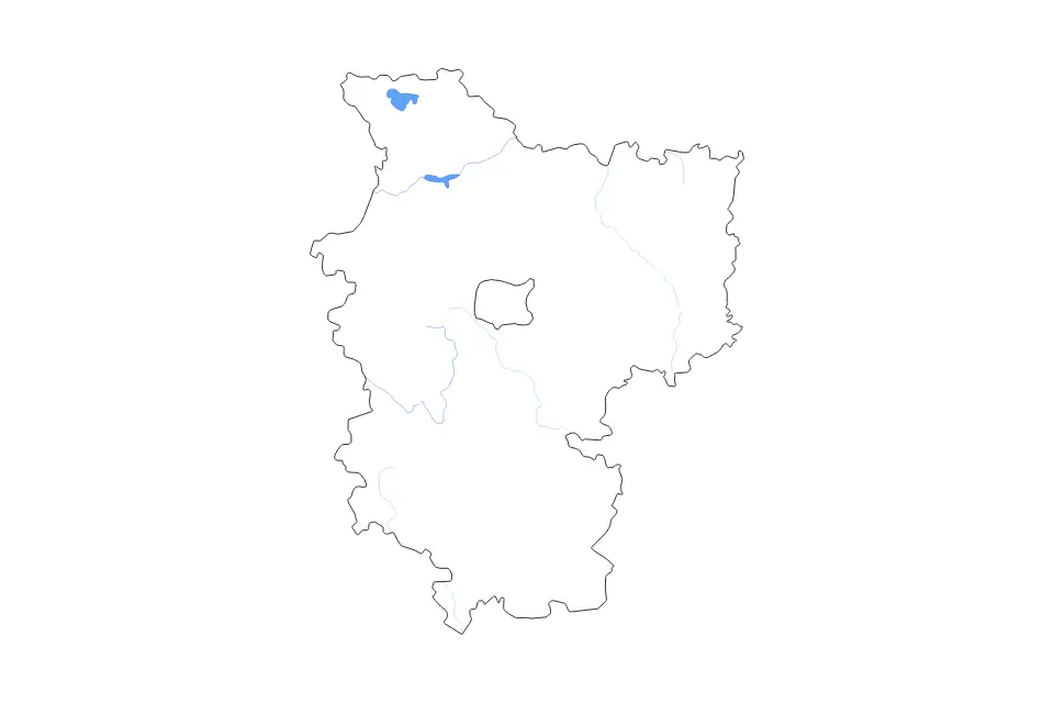 Carte de Minsk (Municipality), Belarus de type contour, lacs et rivières pour Europe, montrant contour, lacs et rivières avec des éléments hydrographiques comme Vilyeyskaye Vadaskhovishcha et Vozyera Narach and Vozyera Myastra.