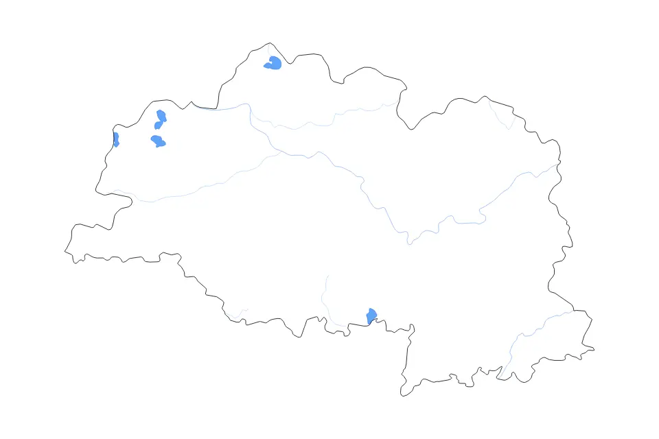Mapa de Vitebsk, Belarus de tipo contorno, lagos y ríos para Europa, con contorno, lagos y ríos con elementos de agua como Vozyera Lukomskoye, Ežeras Drūkšiai y Ozero Osveyskoye.