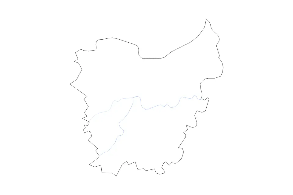 Mapa de East Flanders, Belgium de tipo contorno y ríos para Europa, con contorno y ríos con límites limpios.