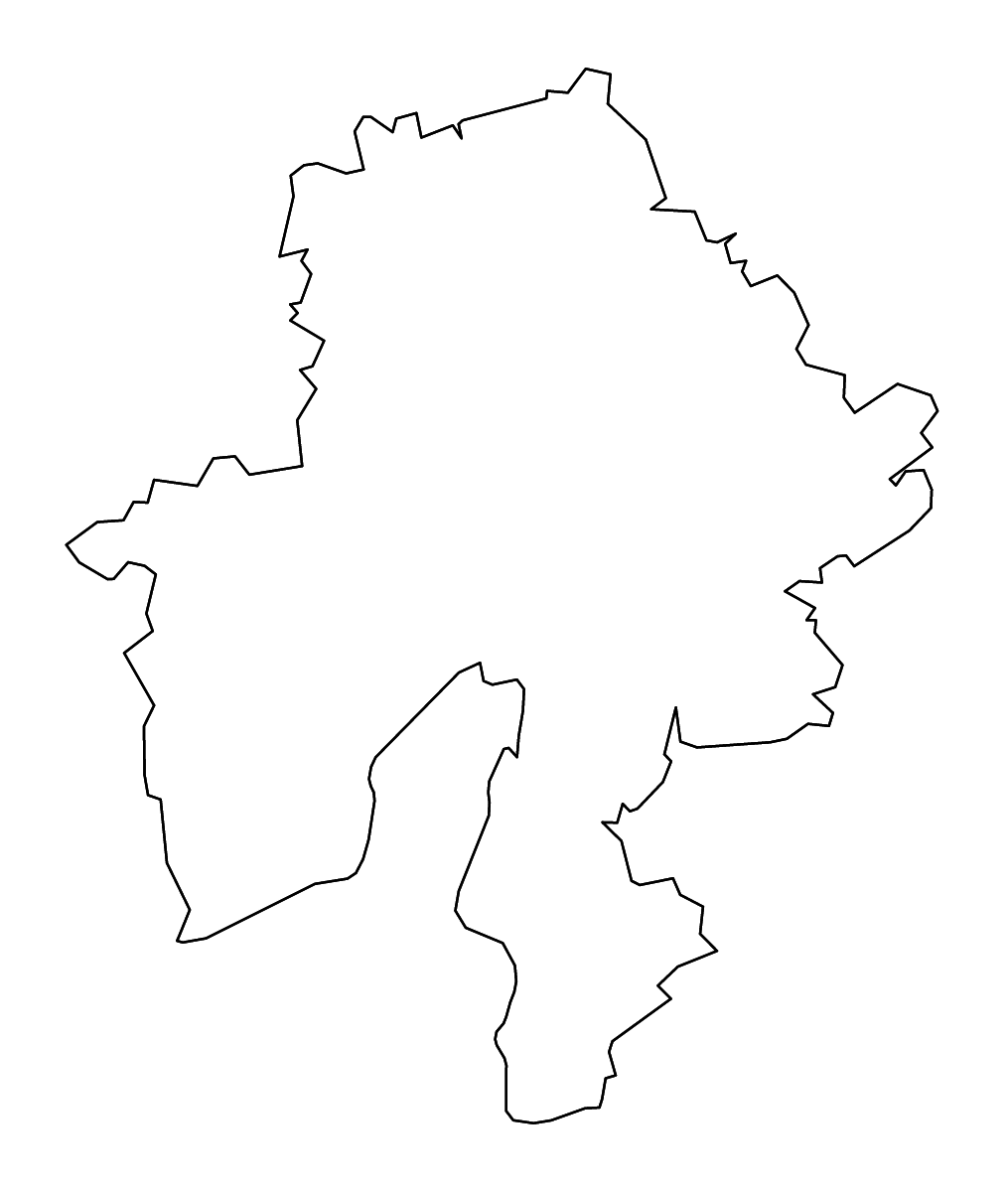 Outline map of Namur, Belgium with rivers.