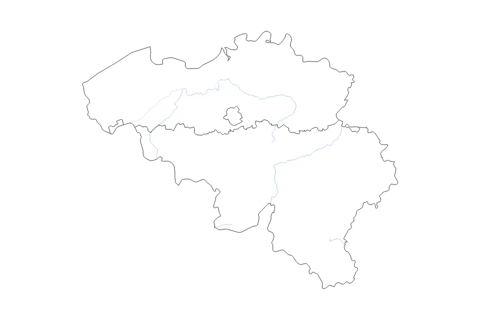 Belgium outline map preview