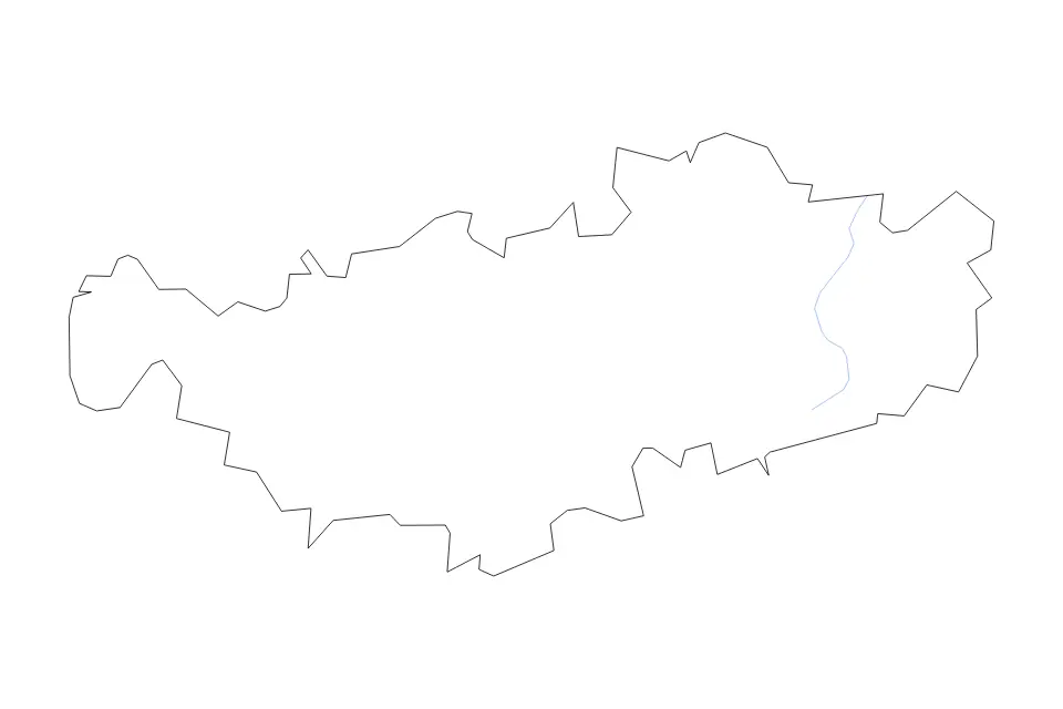 Carte de Walloon Brabant, Belgium de type contour et rivières pour Europe, montrant contour et rivières avec des limites nettes.