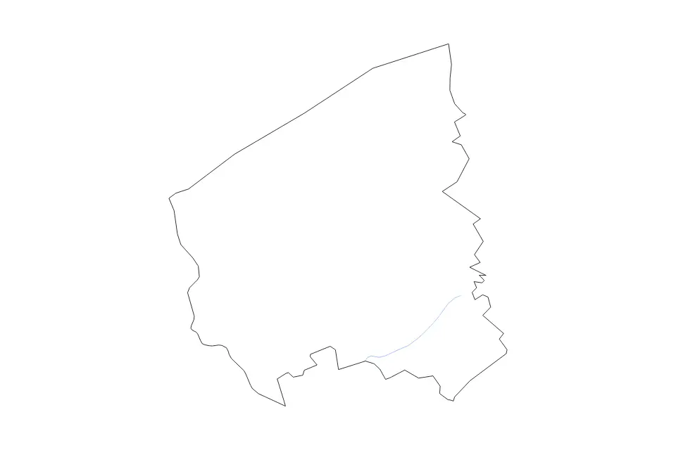 Mapa de West Flanders, Belgium de tipo contorno y ríos para Europa, con contorno y ríos con límites limpios.