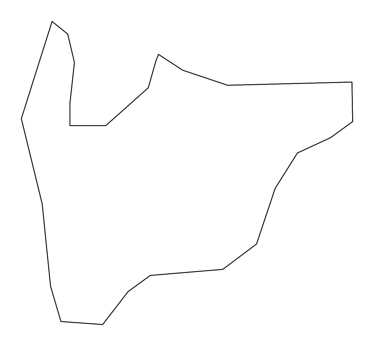 Outline map of Brčko Condominium, Bosnia and Herzegovina with rivers.