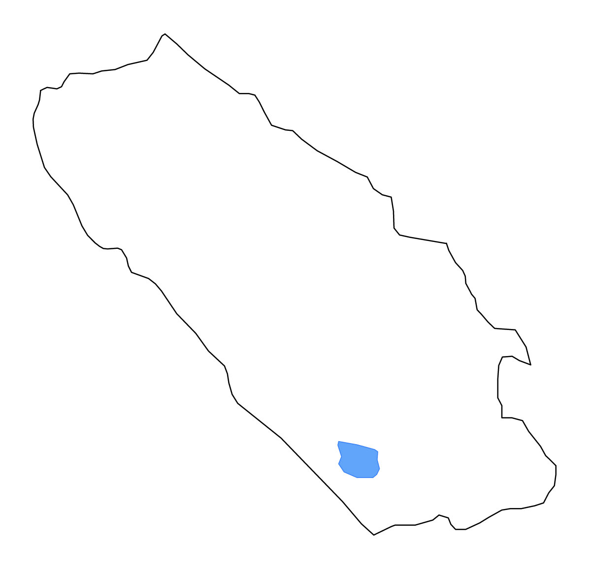 Carte de contour de Livno, Bosnia and Herzegovina avec lacs et rivières.