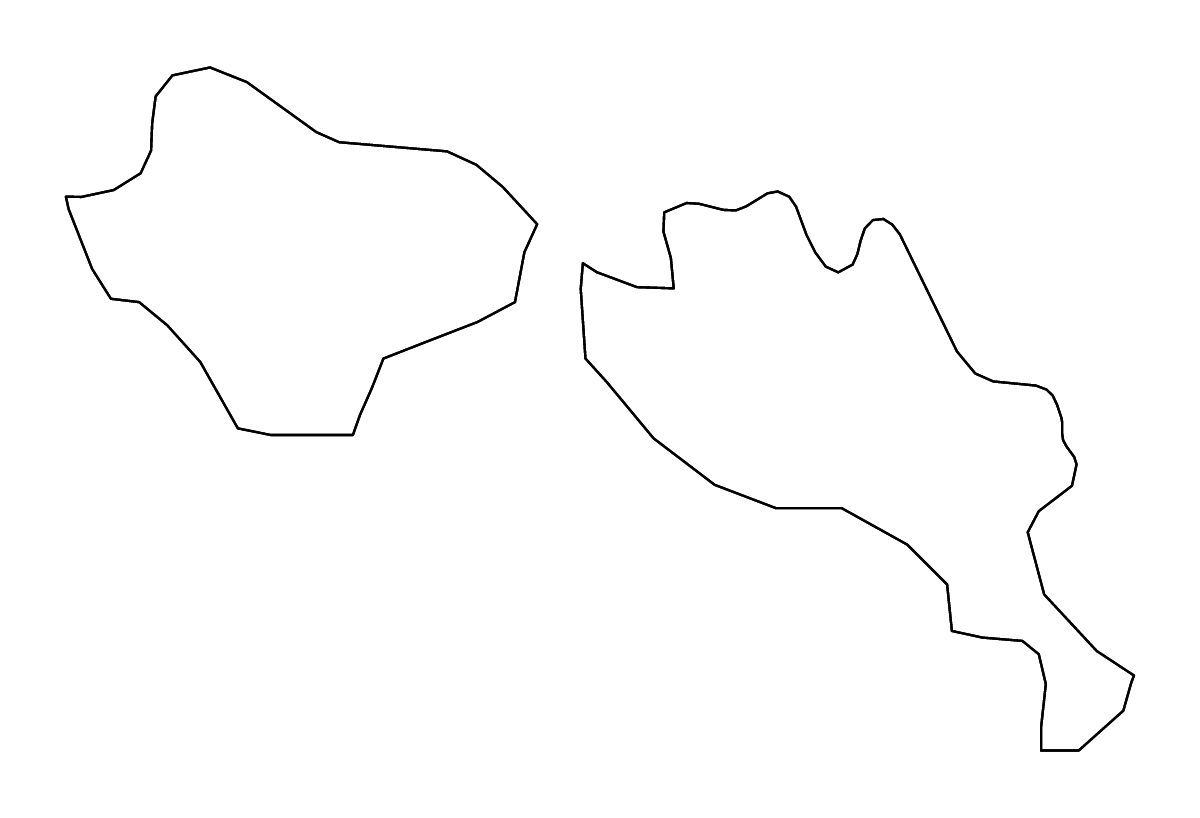 Outline map of Posavina Canton, Bosnia and Herzegovina with rivers.