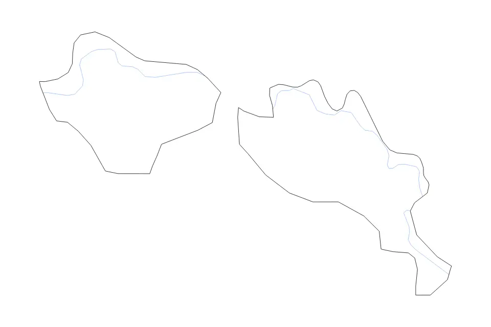 Mapa de Posavina Canton, Bosnia And Herzegovina de tipo contorno y ríos para Europa, con contorno y ríos con límites limpios.