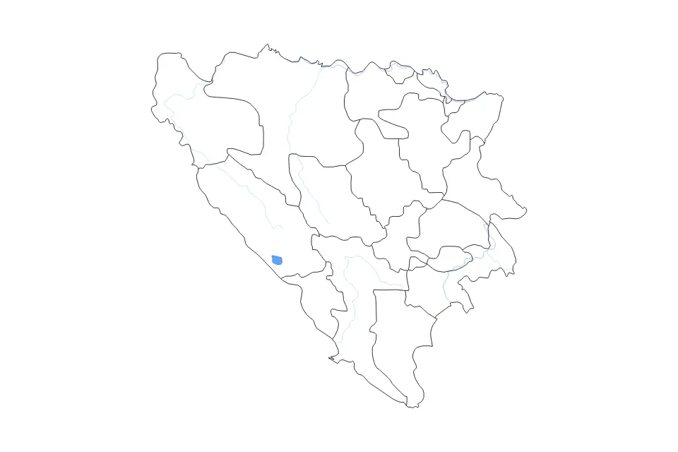 Bosnia and Herzegovina outline map preview