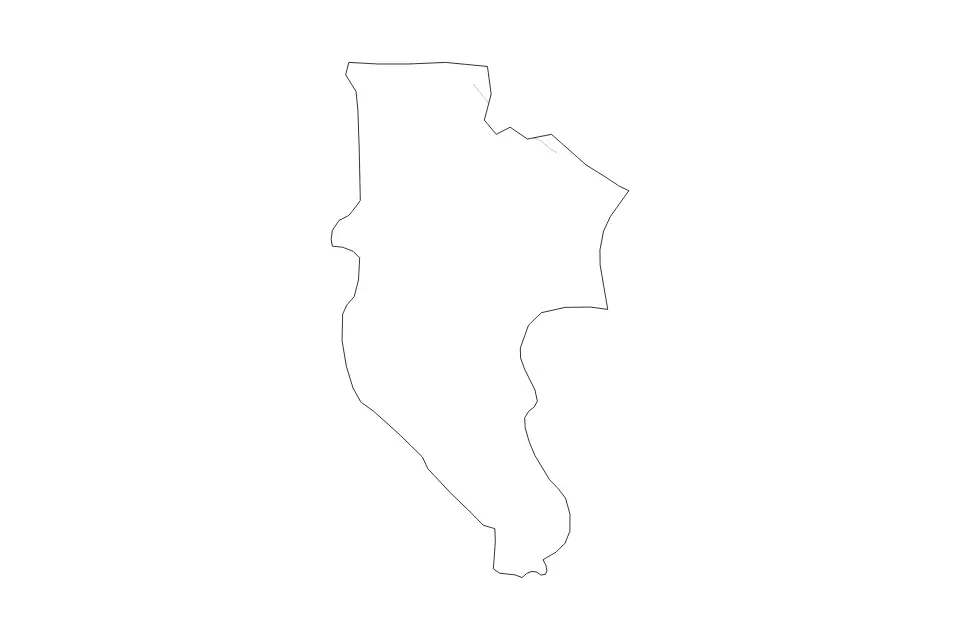 Mapa de Trebinje, Bosnia And Herzegovina de tipo contorno y ríos para Europa, con contorno y ríos con límites limpios.