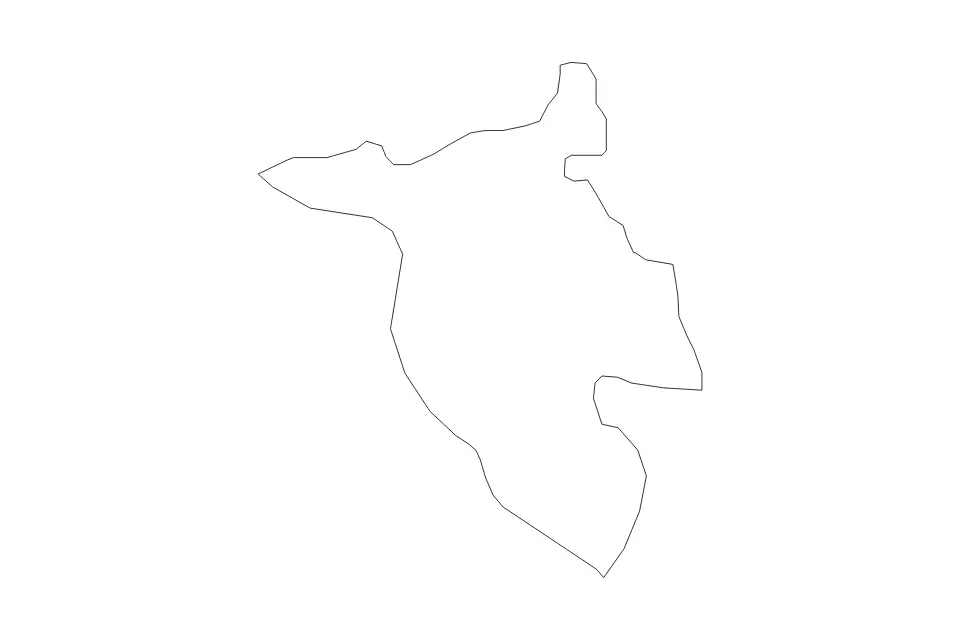 Mapa de West Herzegovina Canton, Bosnia And Herzegovina de tipo contorno para Europa, con contorno con límites limpios.