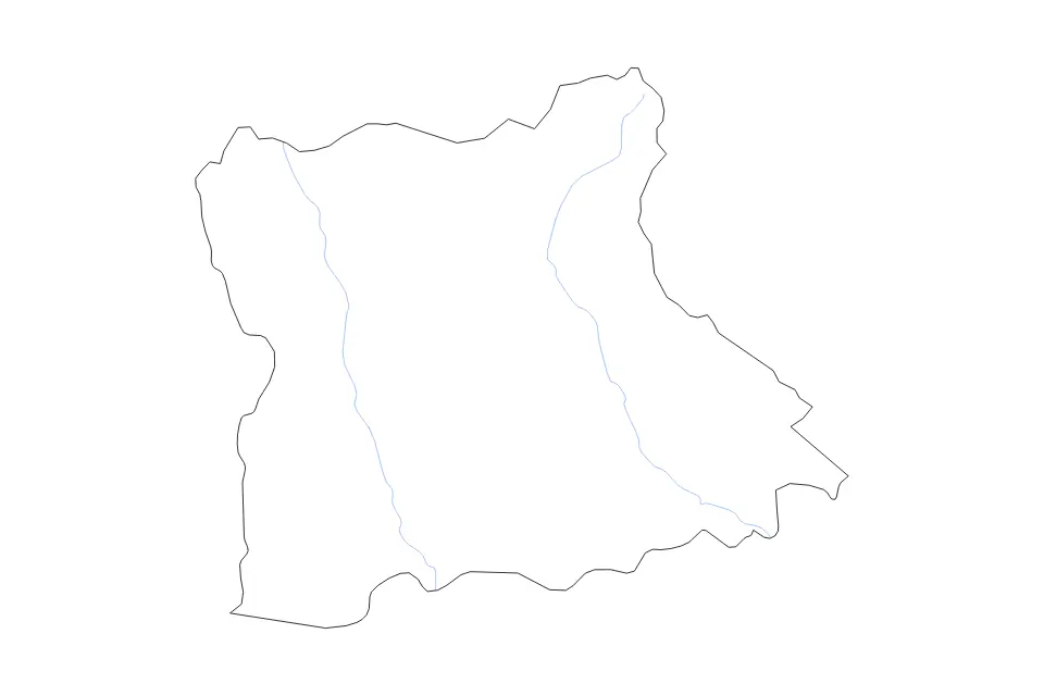 Vista previa del mapa de contorno de Blagoevgrad