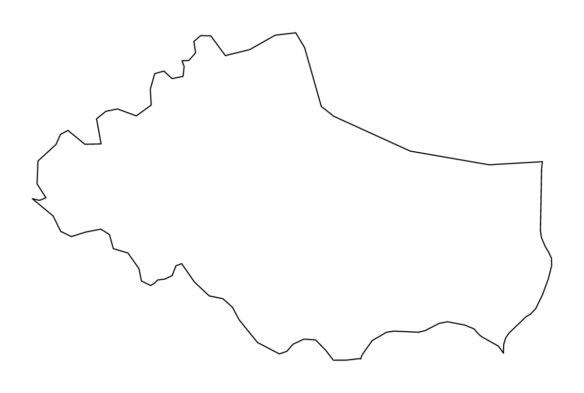 Mapa de contorno de Dobrich, Bulgaria.