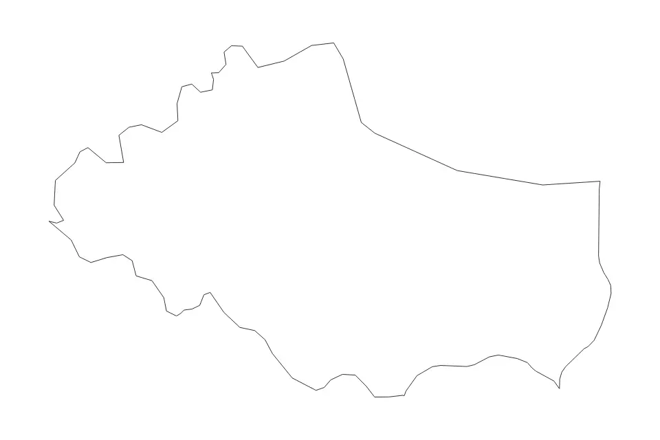 Carte de Dobrich, Bulgaria de type contour pour Europe, montrant contour avec des limites nettes.