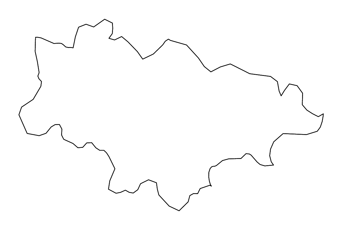 Outline map of Haskovo, Bulgaria with rivers.