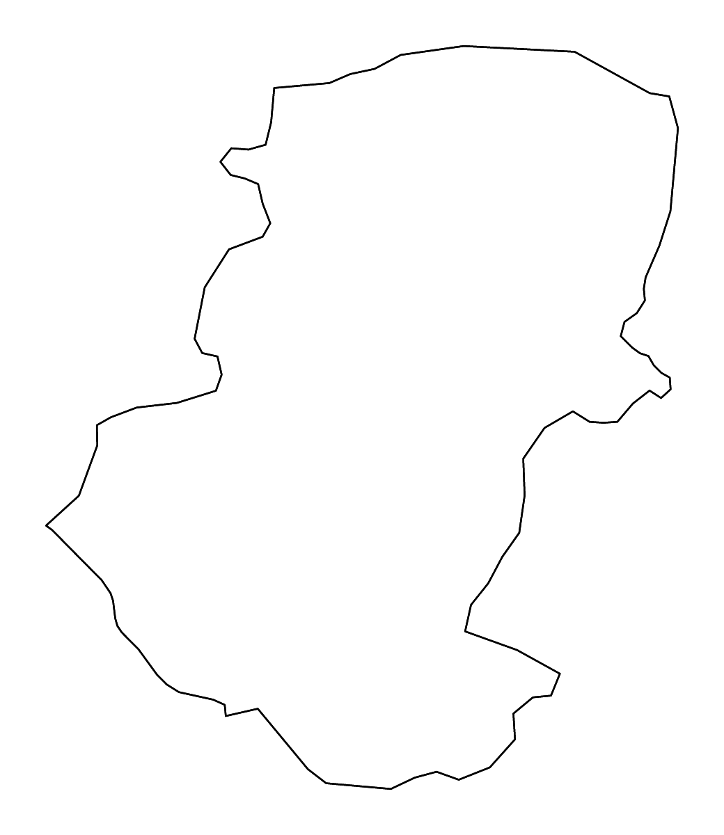 Carte de contour de Montana, Bulgaria avec rivières.