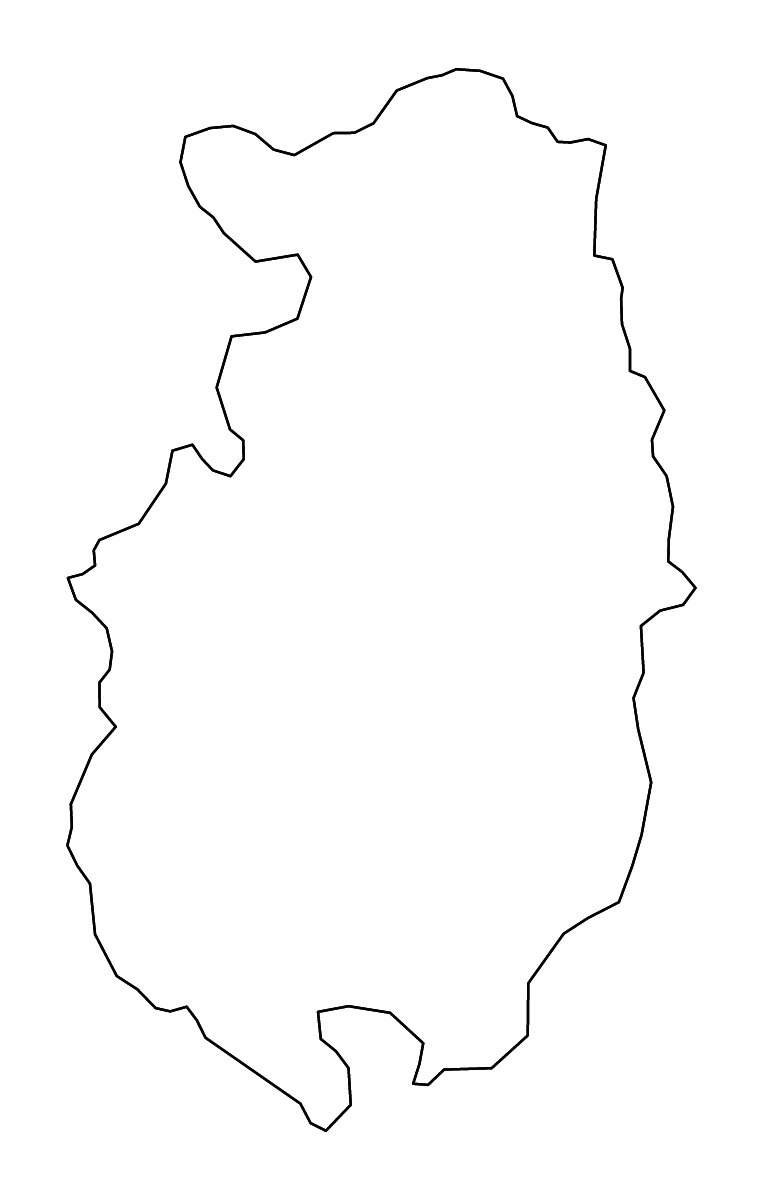 Outline map of Pazardzhik, Bulgaria with rivers.