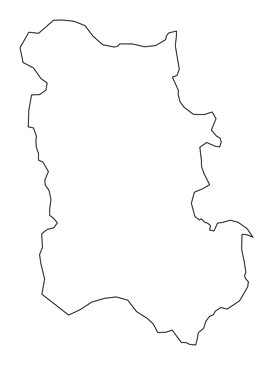 Mapa de contorno de Plovdiv, Bulgaria con ríos.