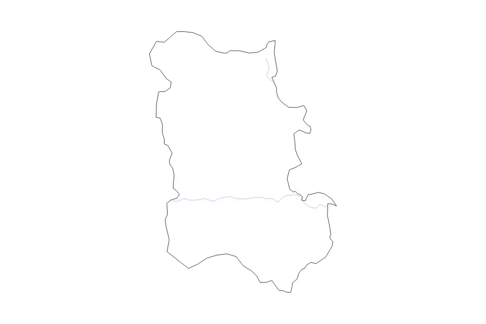 Carte de Plovdiv, Bulgaria de type contour et rivières pour Europe, montrant contour et rivières avec des limites nettes.