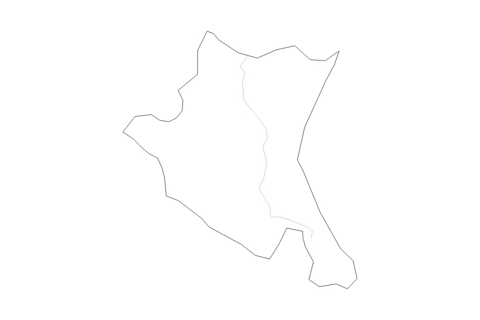 Carte de Sofia (Province 2243), Bulgaria de type contour et rivières pour Europe, montrant contour et rivières avec des limites nettes.