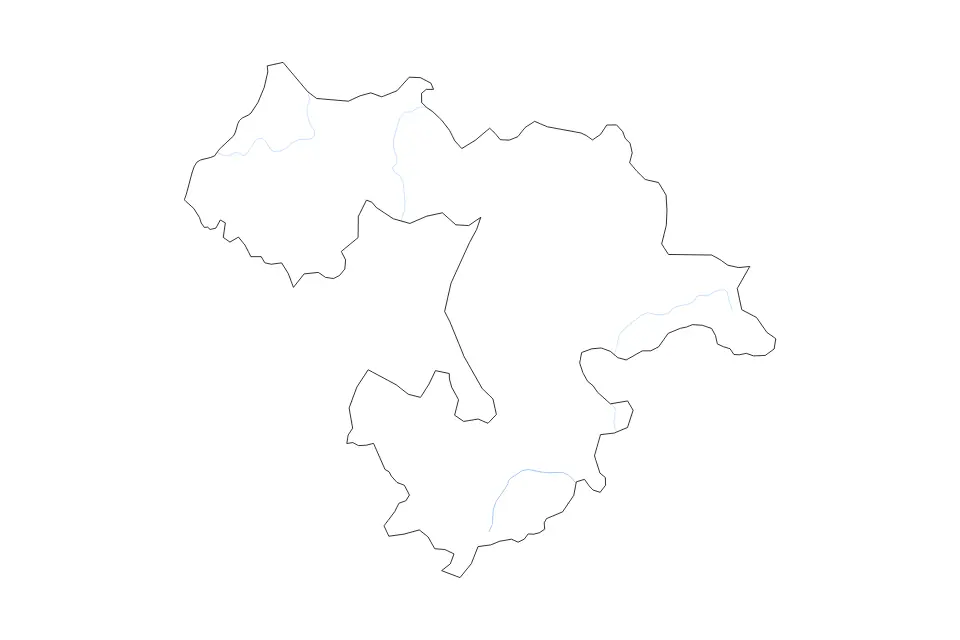 Carte de Sofia (Province 2244), Bulgaria de type contour et rivières pour Europe, montrant contour et rivières avec des limites nettes.