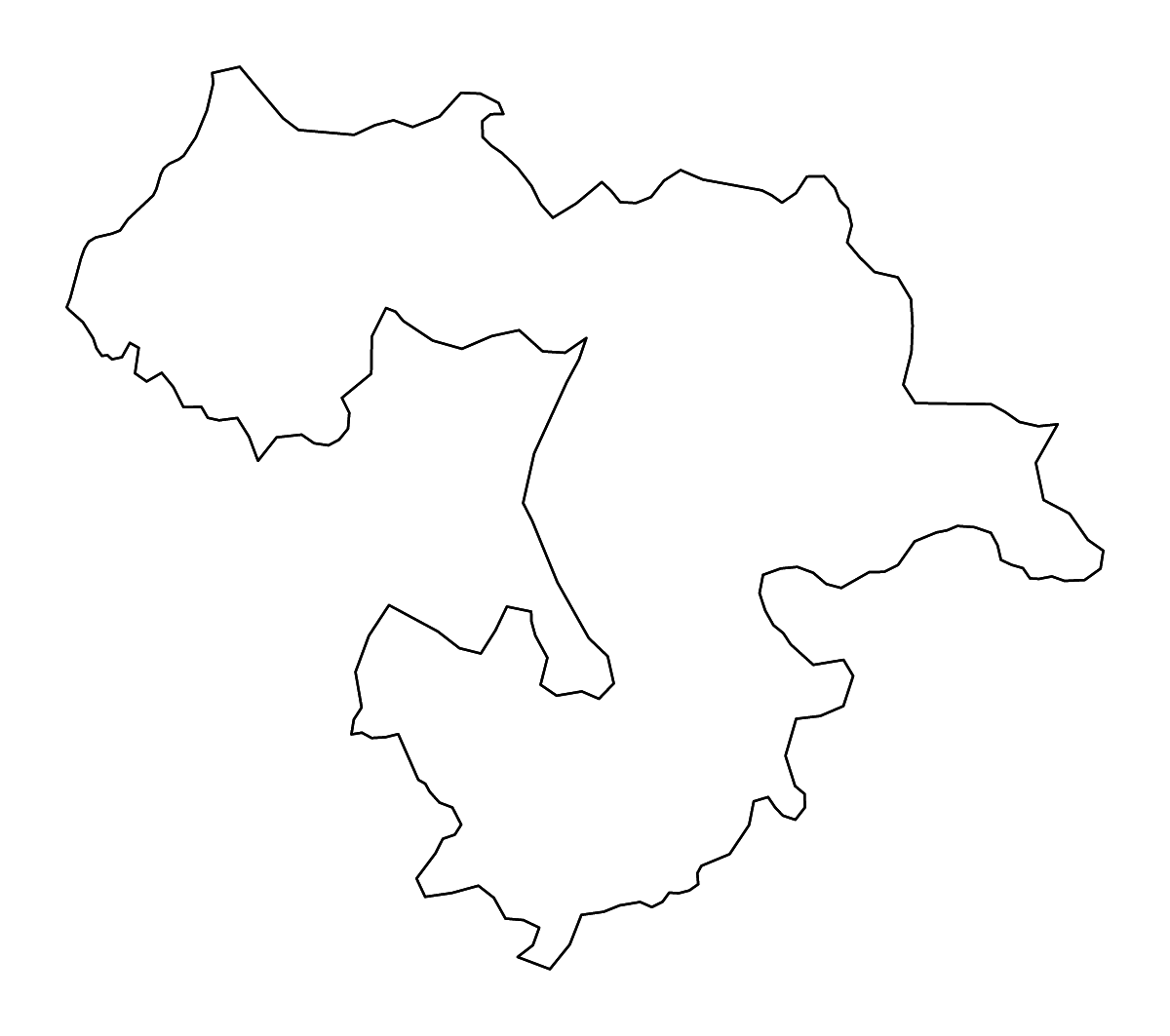 Outline map of Sofia Province (2244), Bulgaria with rivers.