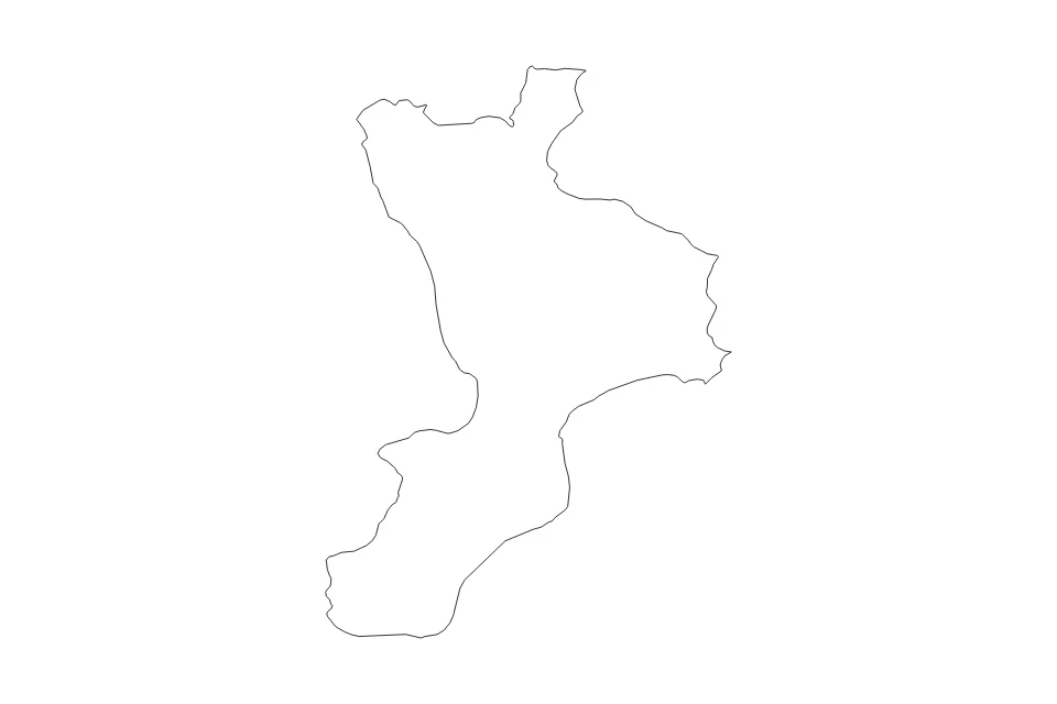 Aperçu de la carte de contour de Calabria