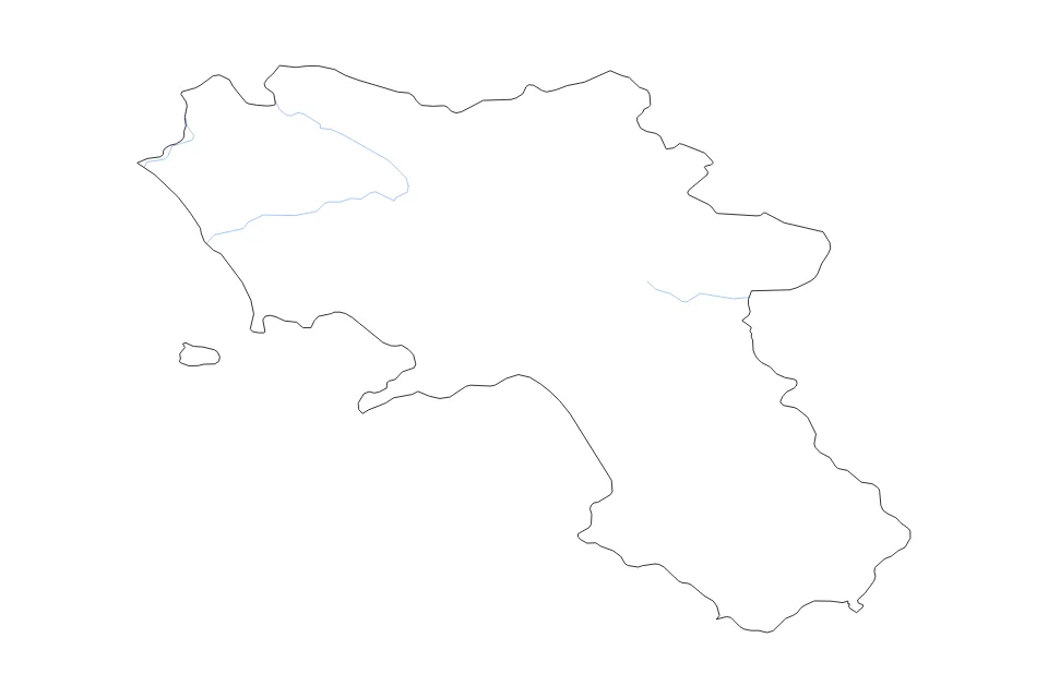Aperçu de la carte de contour de Campania