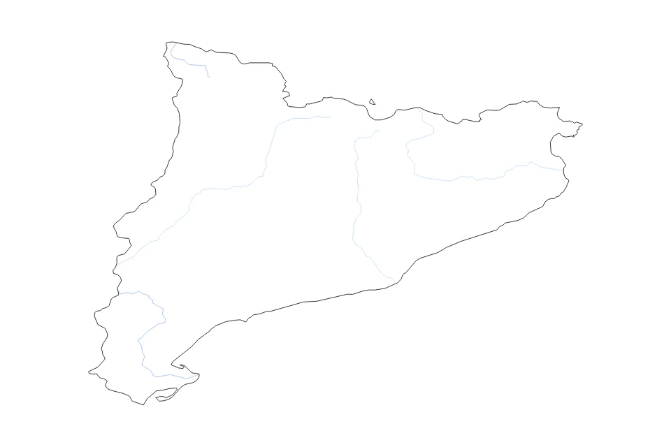 Aperçu de la carte de contour de Catalonia