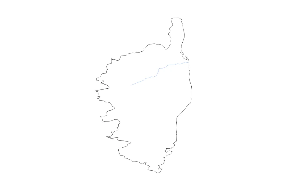 Aperçu de la carte de contour de Corsica