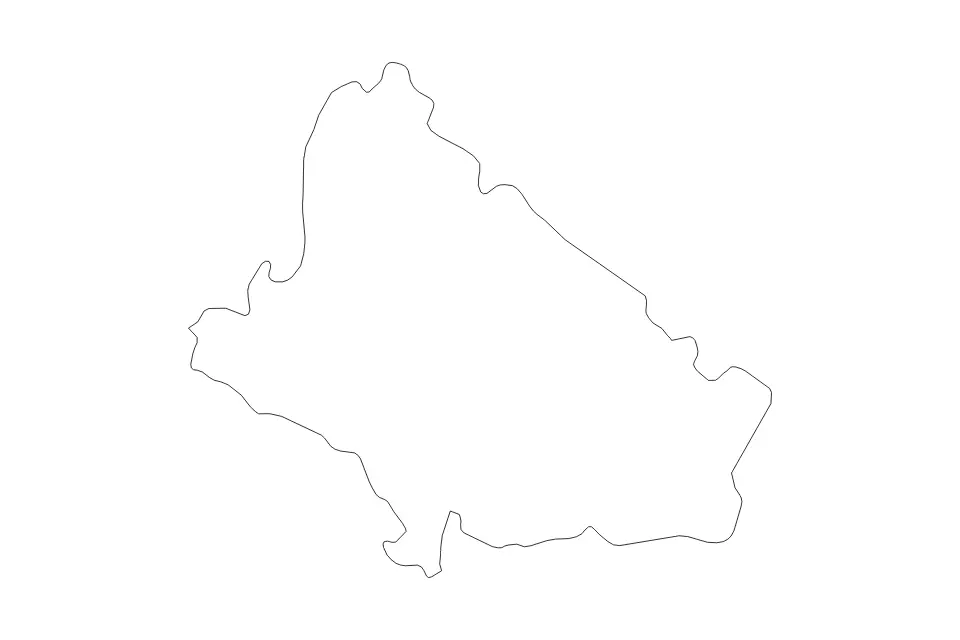 Vista previa del mapa de contorno de Bjelovar-Bilogora