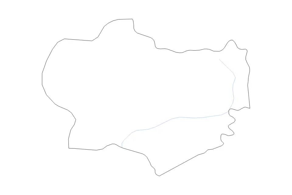 Mapa de Krapina-Zagorje, Croatia de tipo contorno y ríos para Europa, con contorno y ríos con límites limpios.