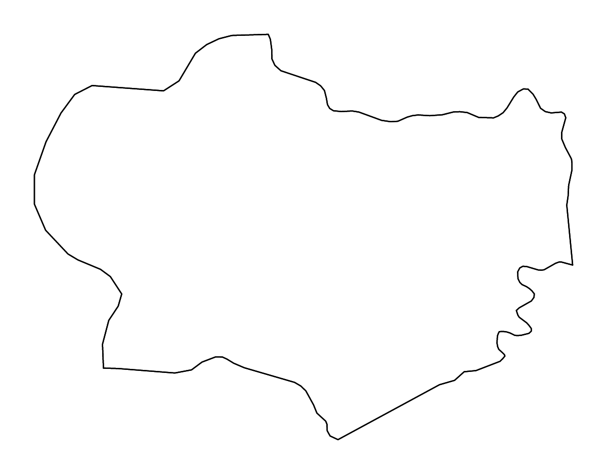 Outline map of Krapina-Zagorje County, Croatia with rivers.