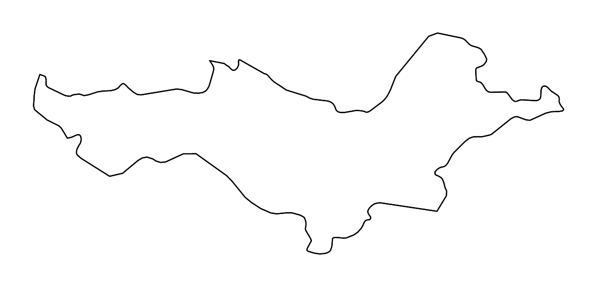 Mapa de contorno de Požega-Slavonia, Croatia con ríos.