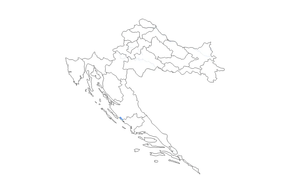 Vista previa del mapa de contorno de Croatia