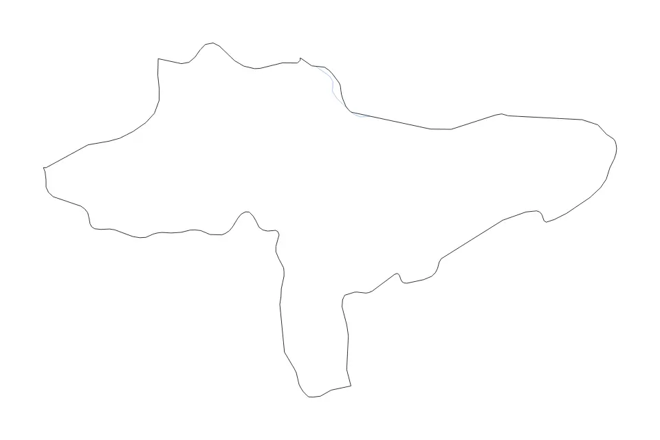 Mapa de Varaždin, Croatia de tipo contorno y ríos para Europa, con contorno y ríos con límites limpios.
