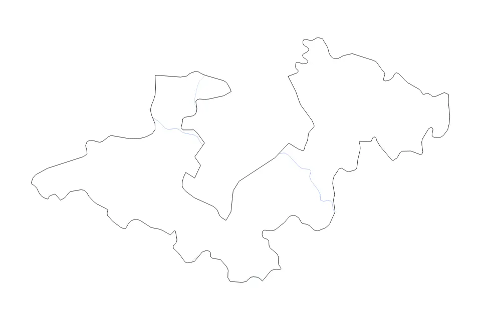 Mapa de Zagreb (County), Croatia de tipo contorno y ríos para Europa, con contorno y ríos con límites limpios.